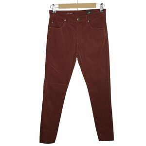 AG Adriano Goldschmied Corduroy Pants Womens 27 Brown Farrah Skinny Ankle NWT